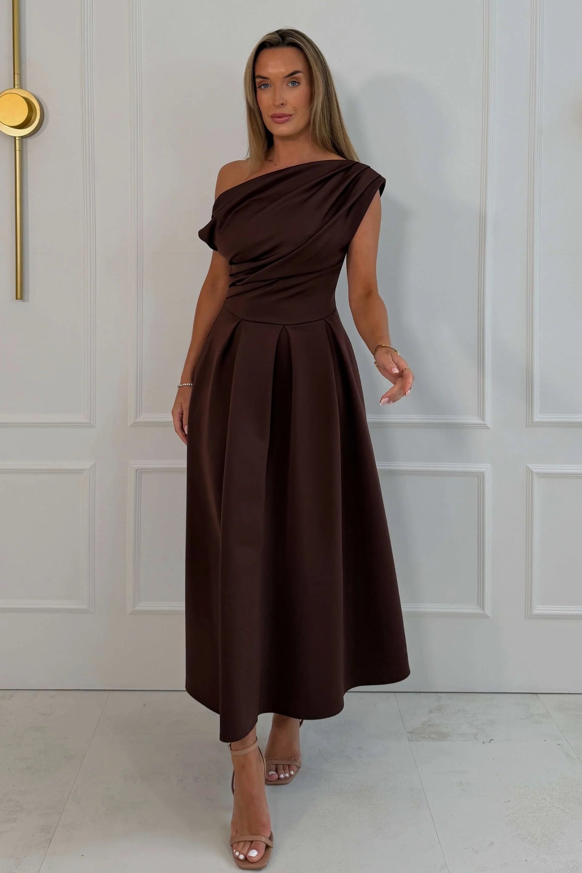 Betty Asymmetric Neckline Skater