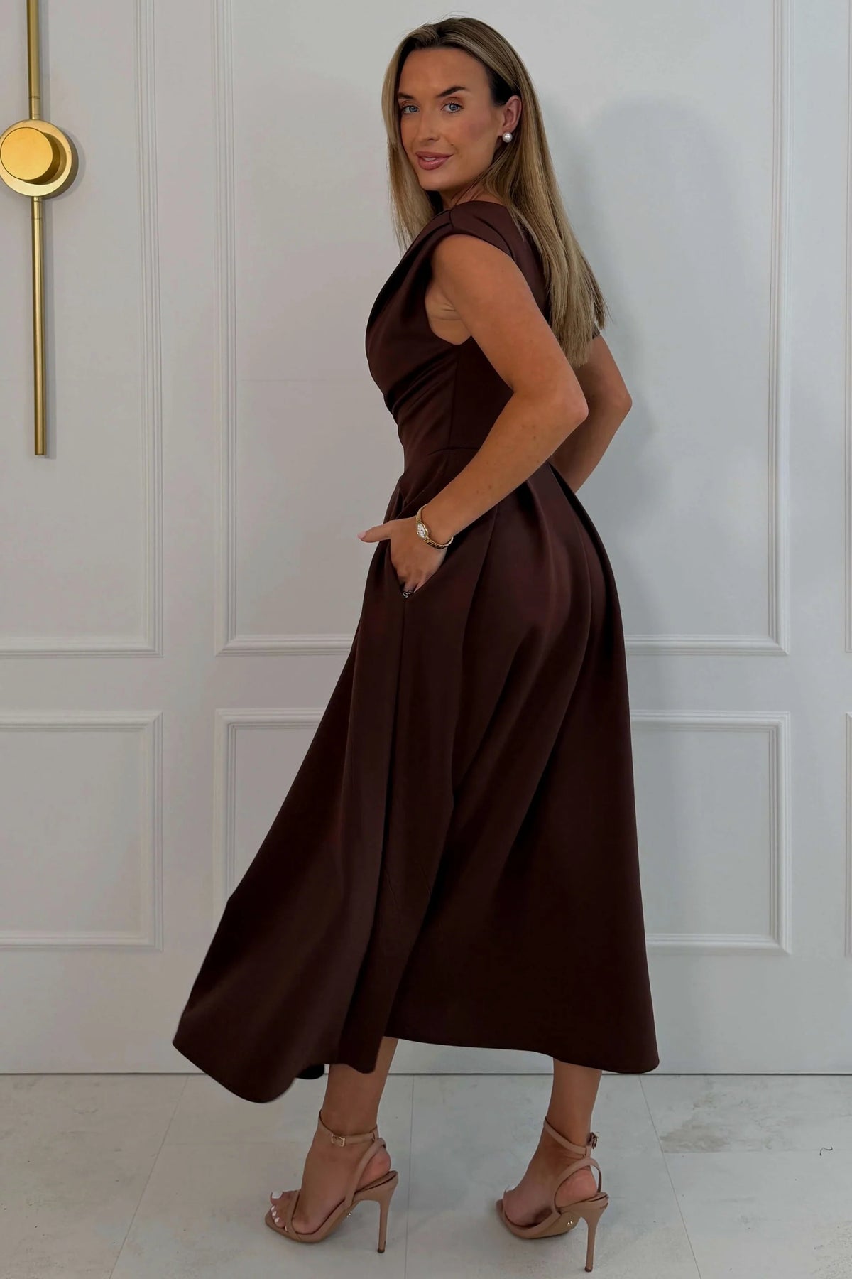 Betty Asymmetric Neckline Skater