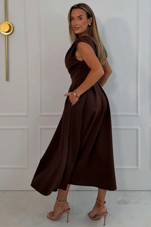 Betty Asymmetric Neckline Skater