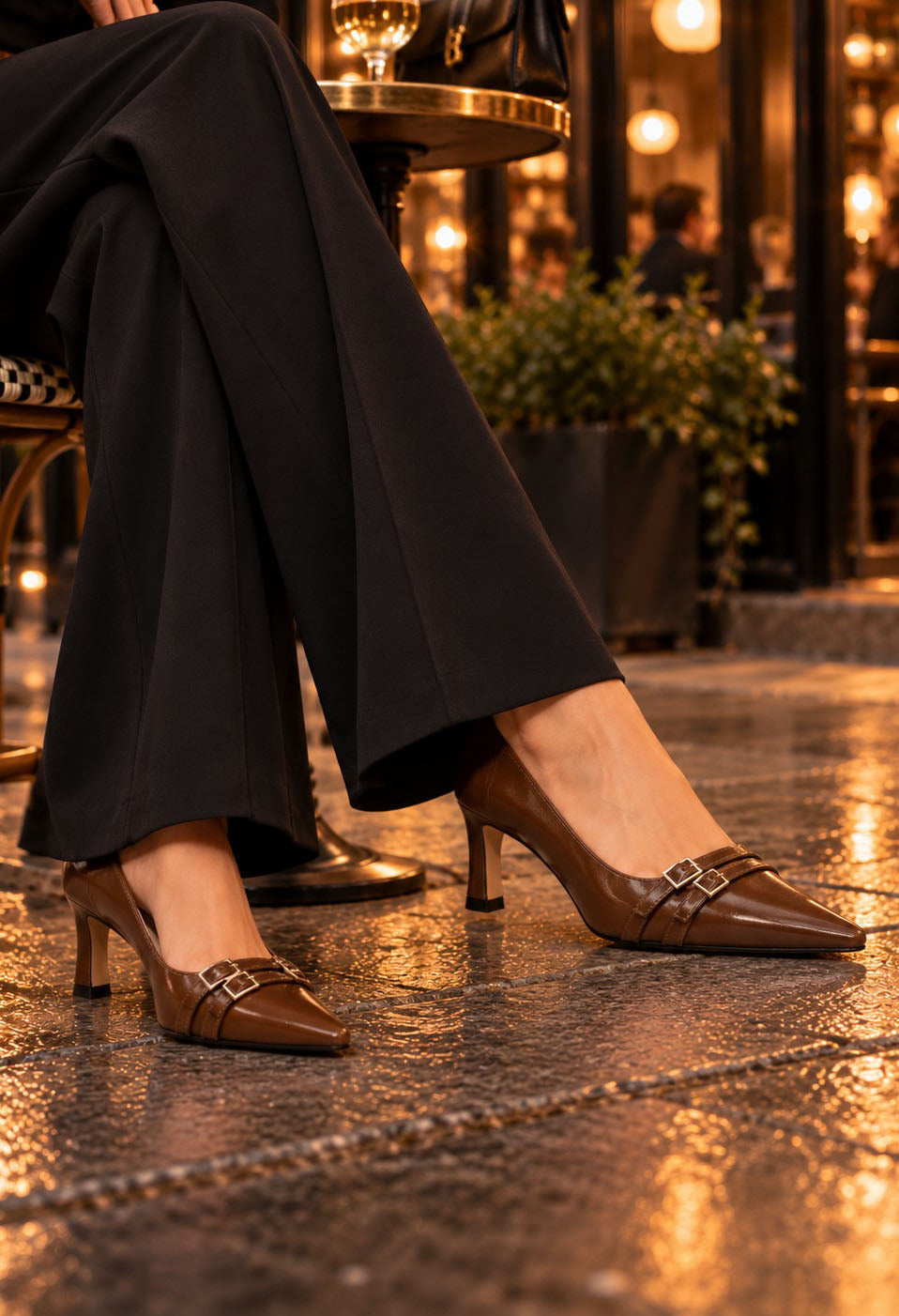 coffee brown heel
