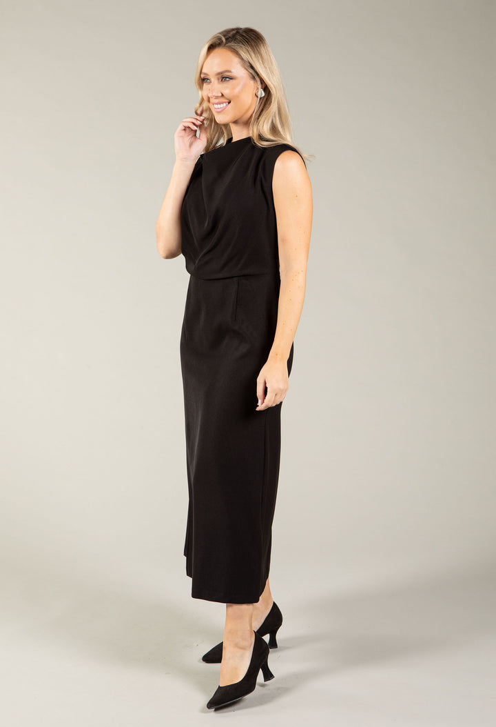 Cowl Neck Midi Dress