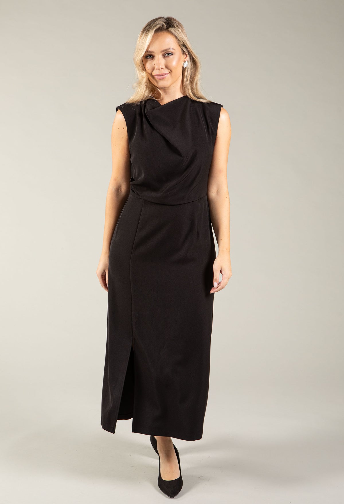 Cowl Neck Midi Dress