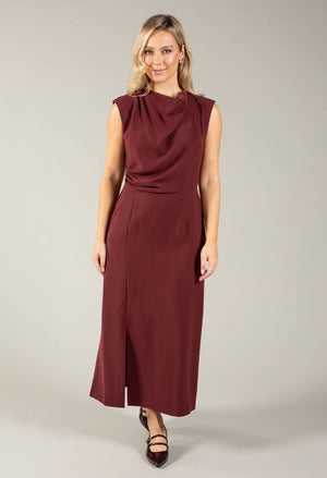 Cowl Neck Midi Dress