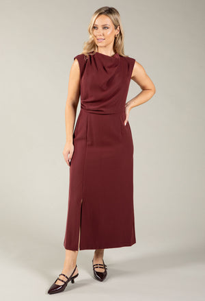 Cowl Neck Midi Dress