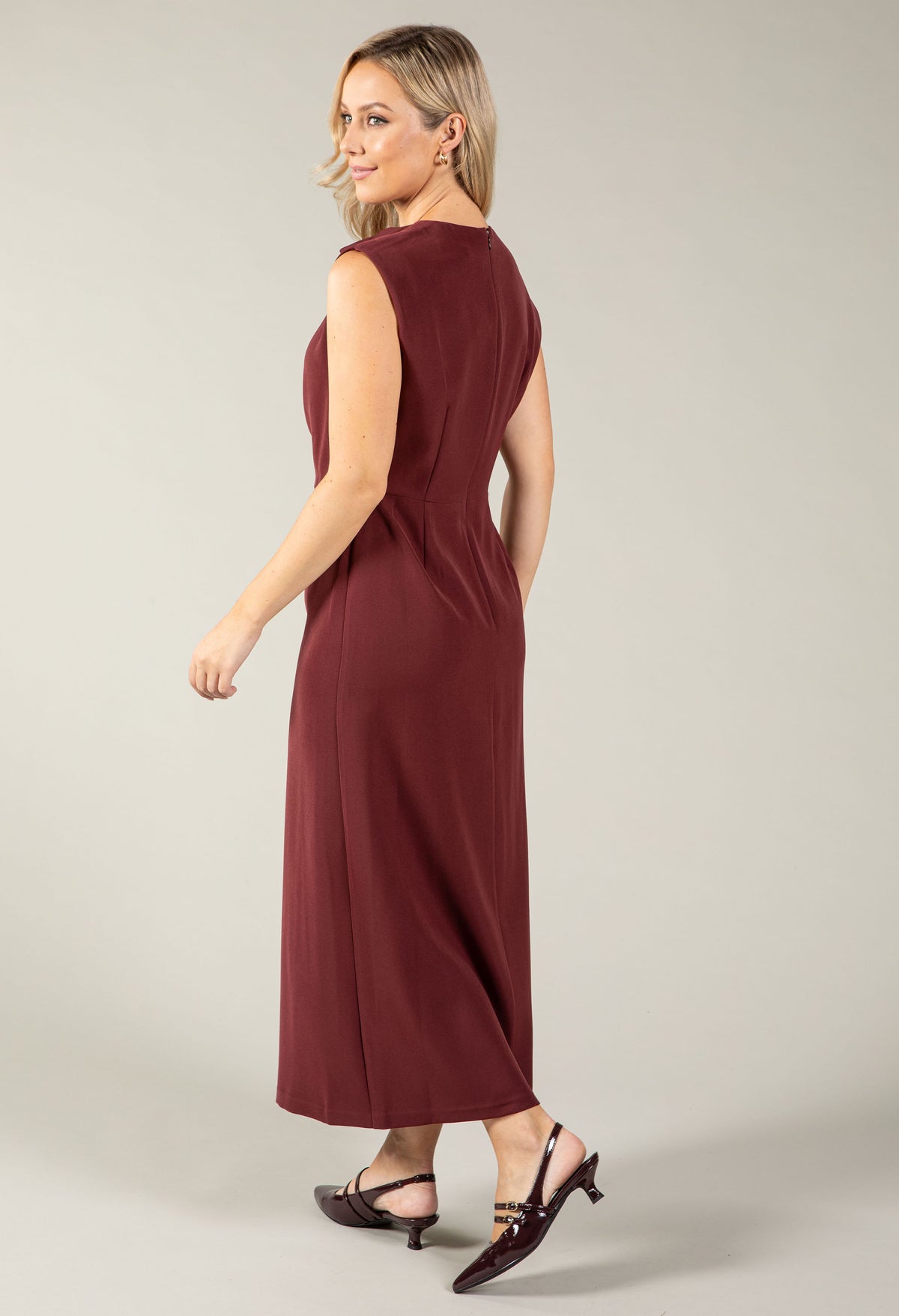 Cowl Neck Midi Dress