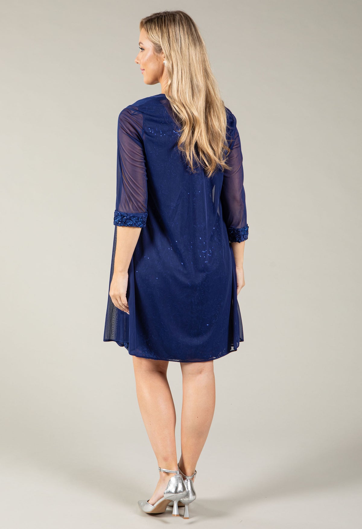 Lacy Dress with Matching Cardigan Set