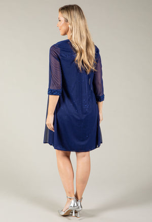 Lacy Dress with Matching Cardigan Set