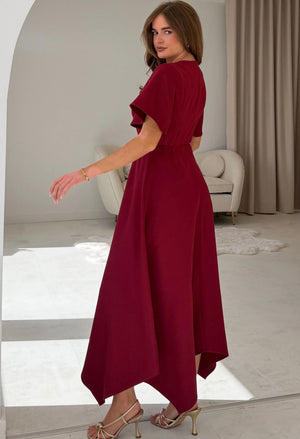 Tammie Dipped Hem Midi Dress