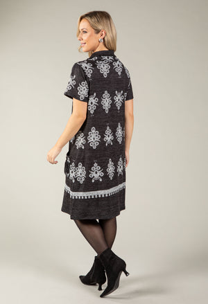 Fine Knit Cowl Neck Dress