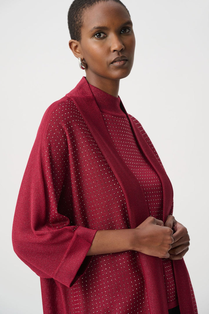 Embellished Sparkly Long Cardigan, view 2 – Pamela Scott