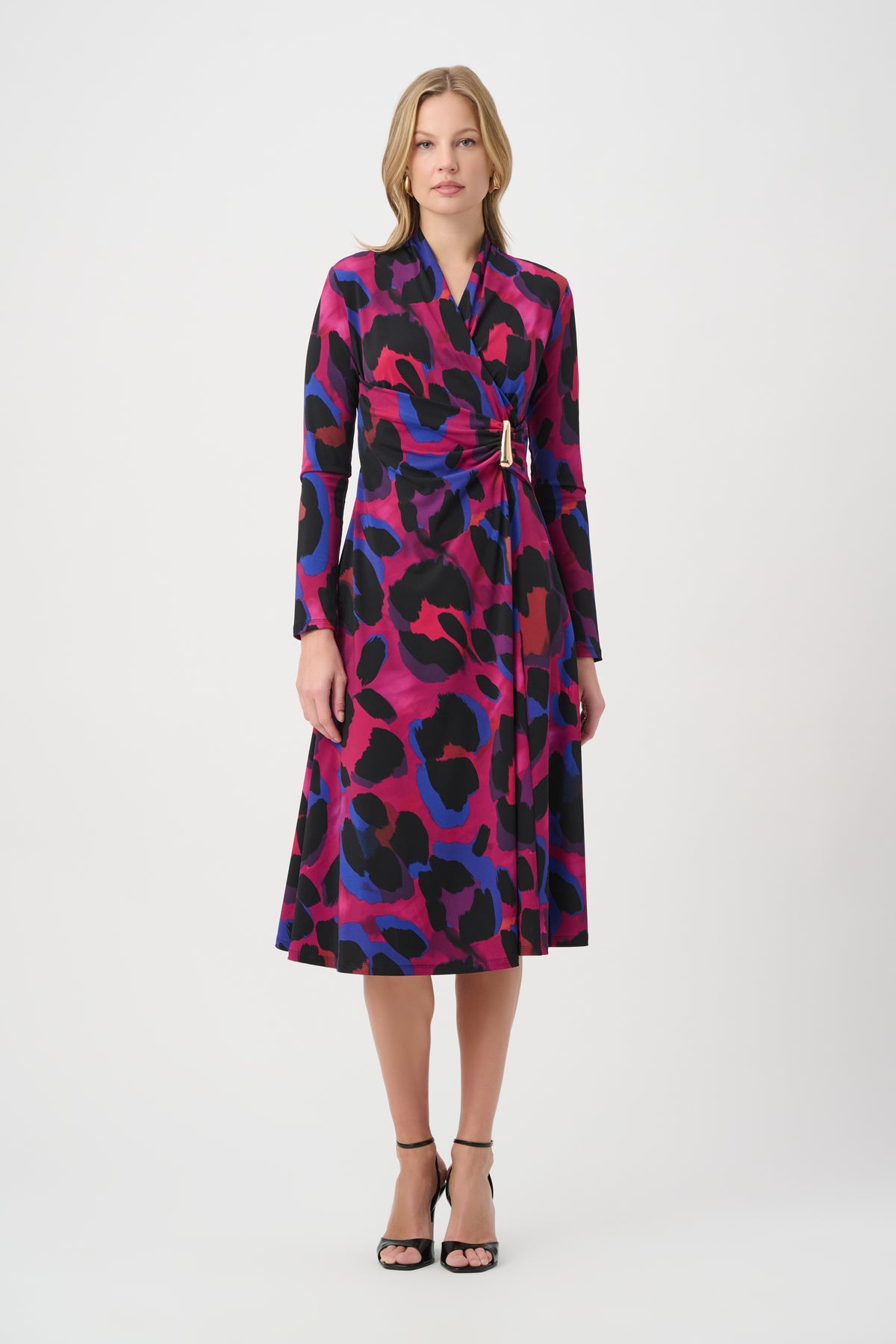 Animal Print Wrap Dress