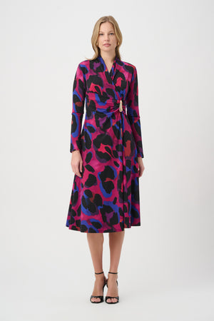 Animal Print Wrap Dress