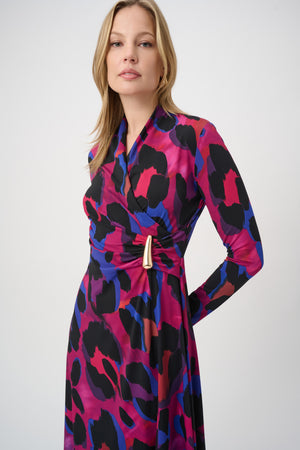 Animal Print Wrap Dress