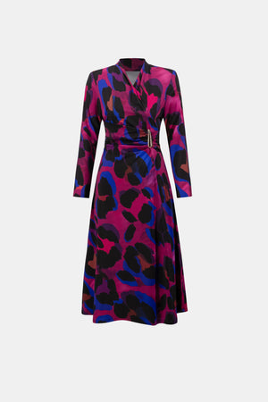 Animal Print Wrap Dress