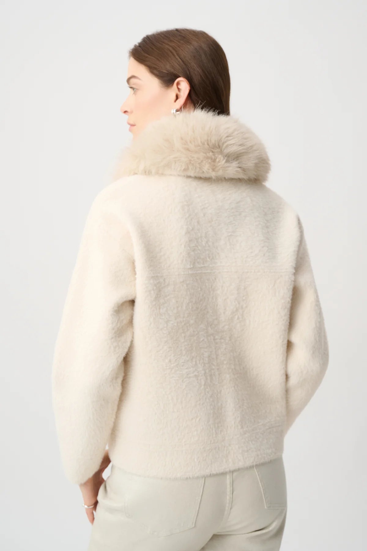 Detachable Faux Fur Collar Jacket
