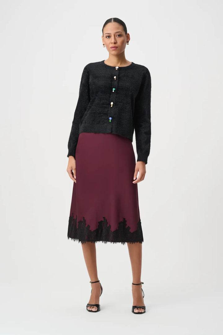 Bejeweled Crewneck Cardigan, view 2 – Pamela Scott