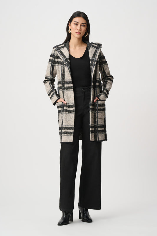 Plaid Long Sleeve Cardigan – Pamela Scott