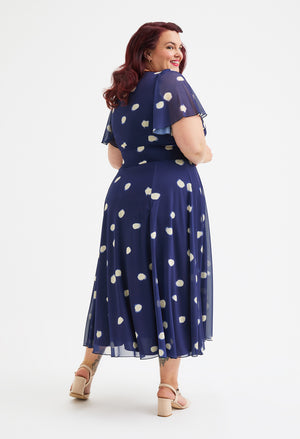 Liz Bolero Wrap Bodice Curve+ Midi Dress