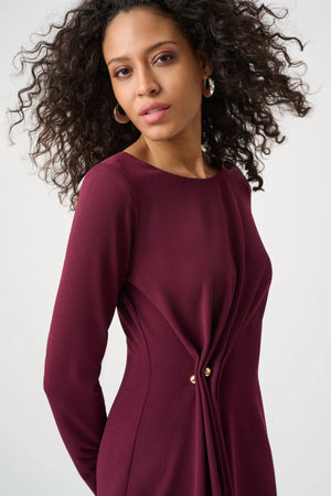 Midi Wrap Dress With Buttons
