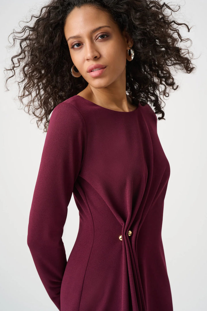 Midi Wrap Dress With Buttons