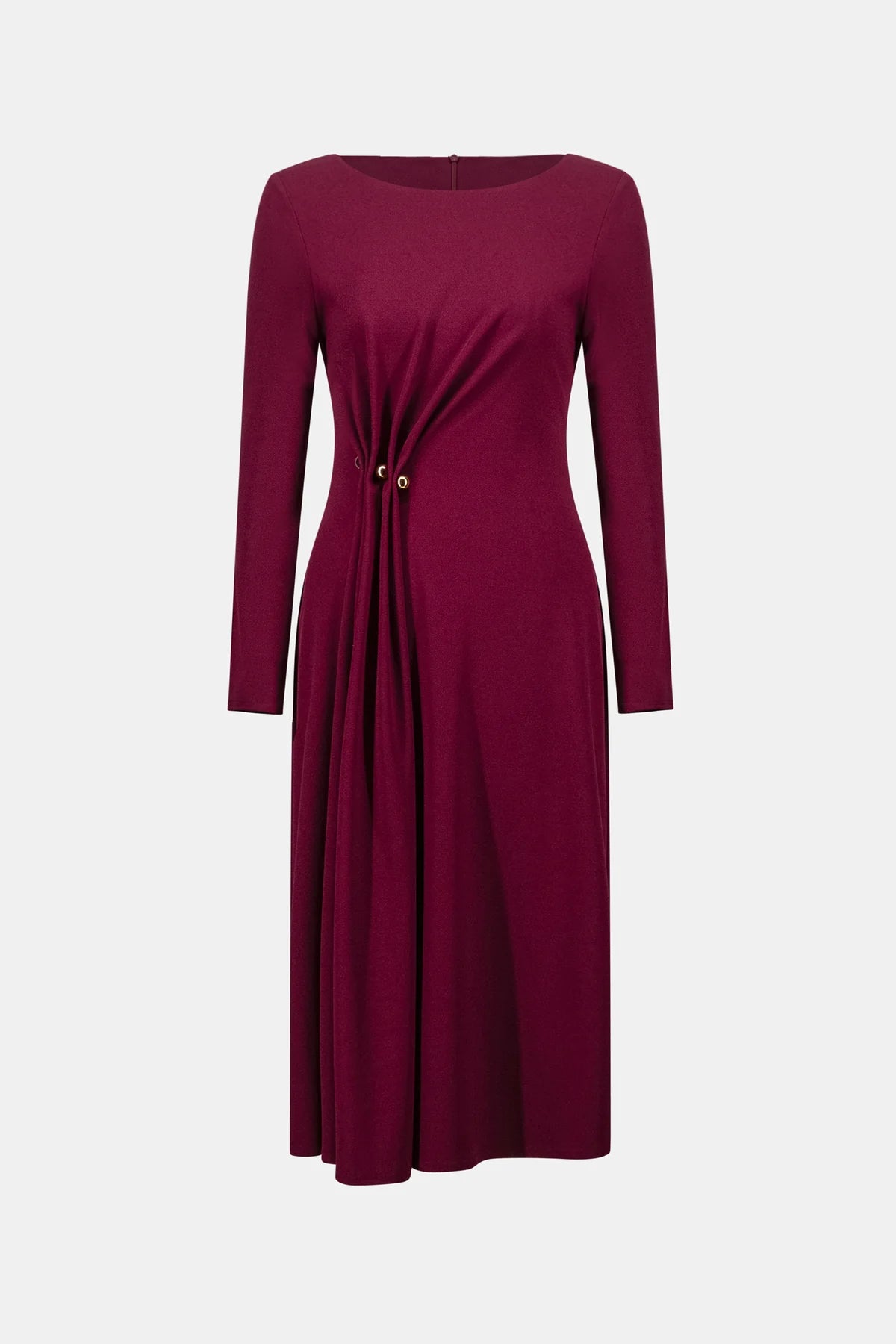 Midi Wrap Dress With Buttons