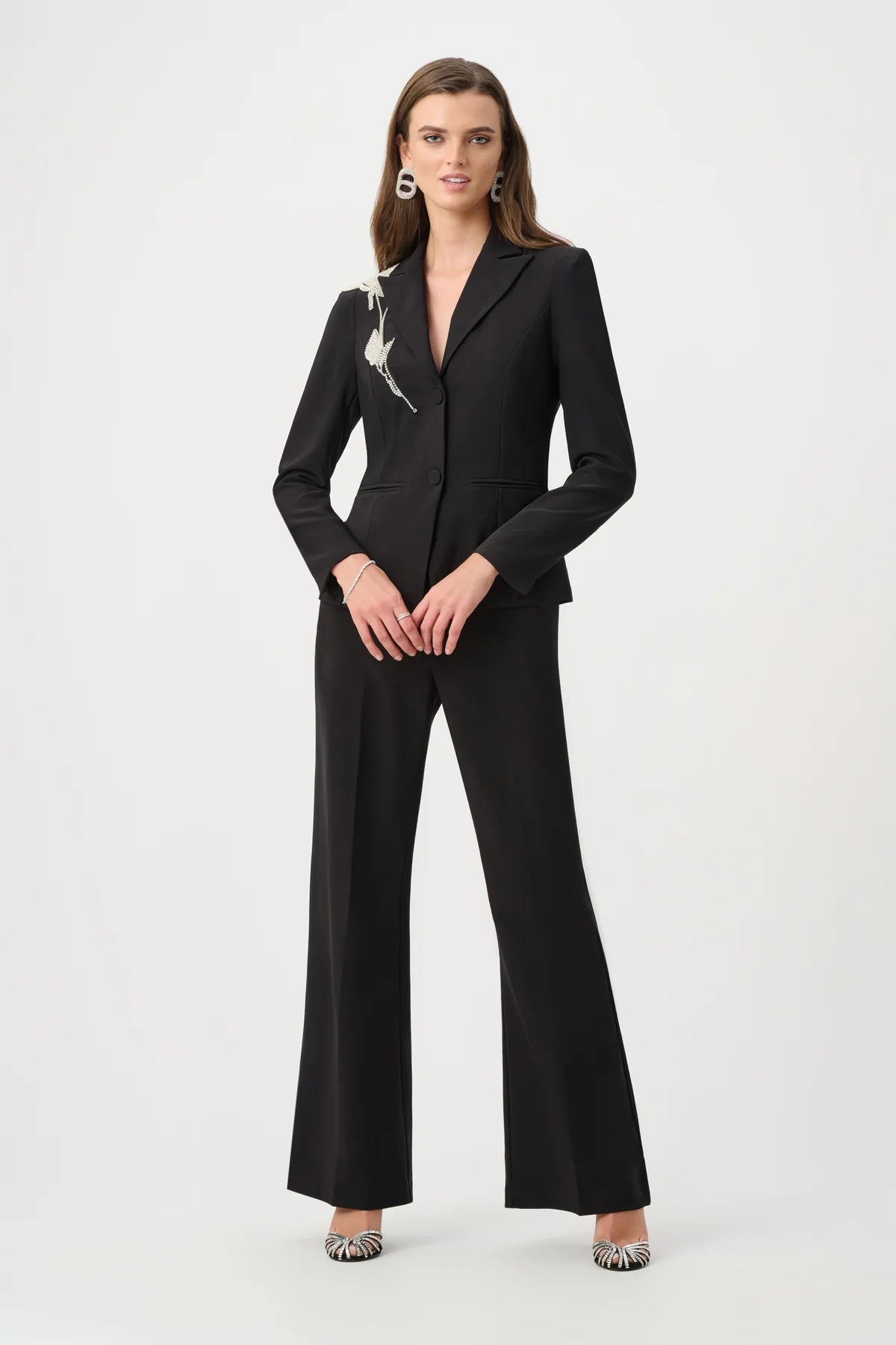 Formal Mid-rise Flare Trousers