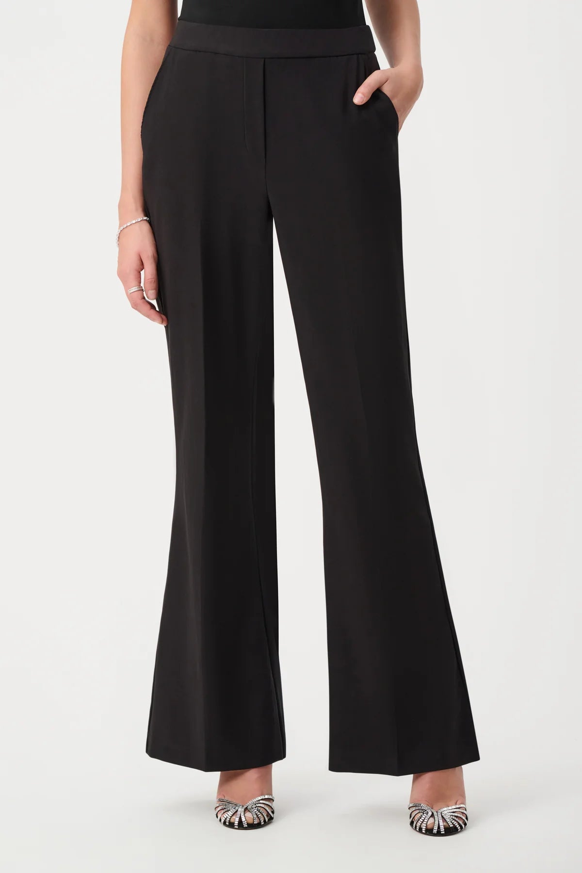 Formal Mid-rise Flare Trousers
