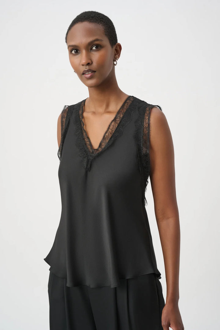 Lace Trim V-neck Pullover