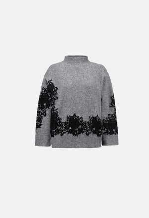 Relaxed Fit Floral Pullover