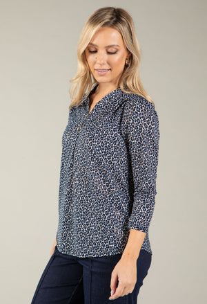 Johane Half Zip Blouse