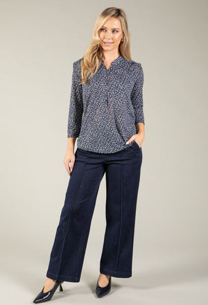 Johane Half Zip Blouse