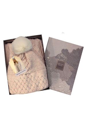 Embellished Hat and Scarf Giftset
