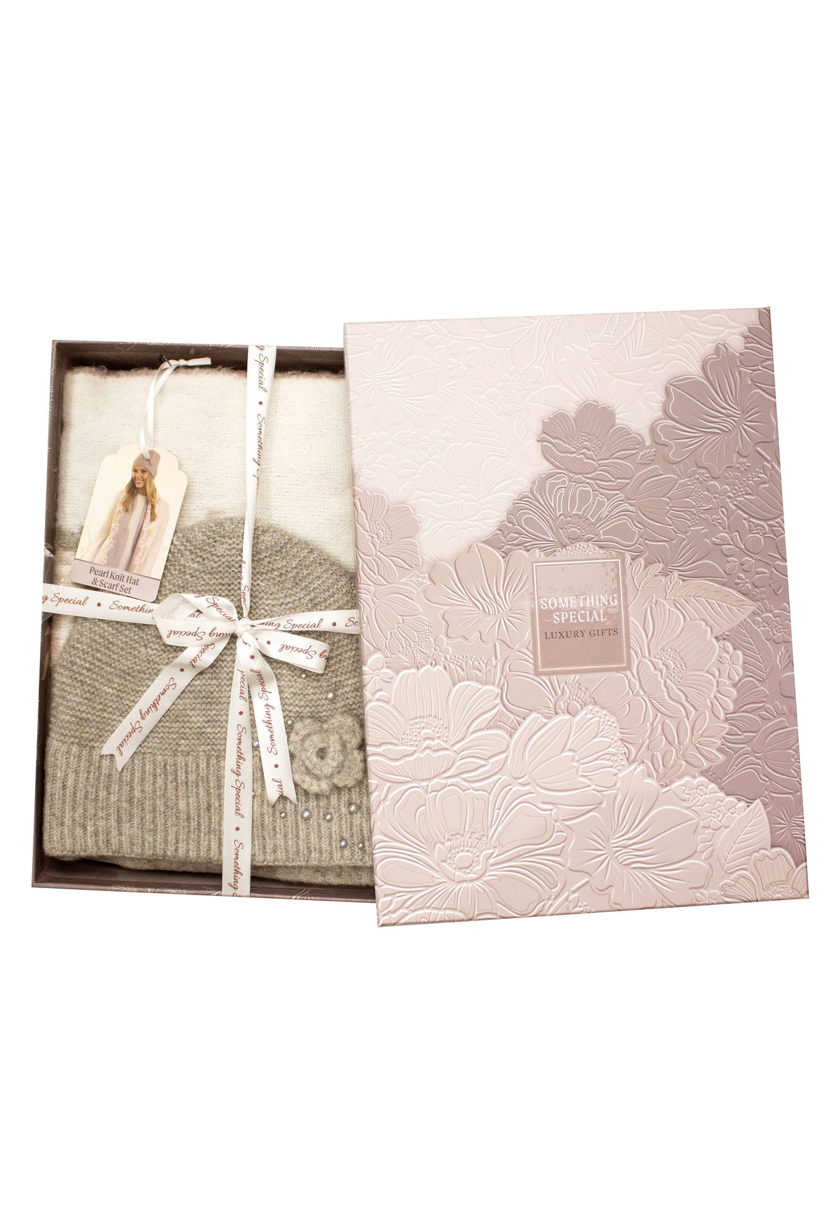 Embellished Hat and Scarf Giftset