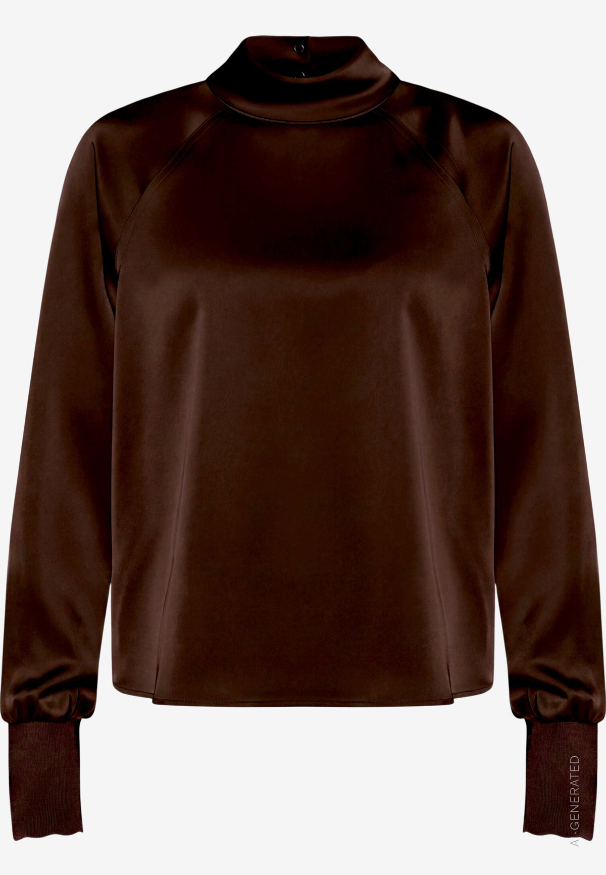 High Neck Satin Blouse