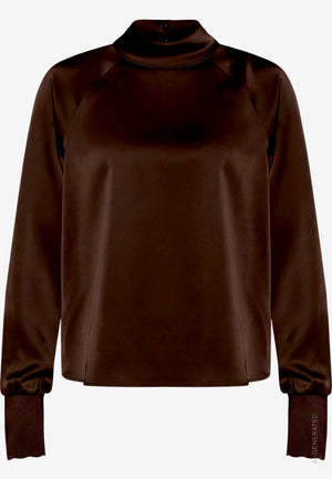 High Neck Satin Blouse