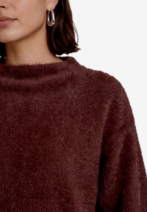 3/4 Sleeve Herringbone Knit Top