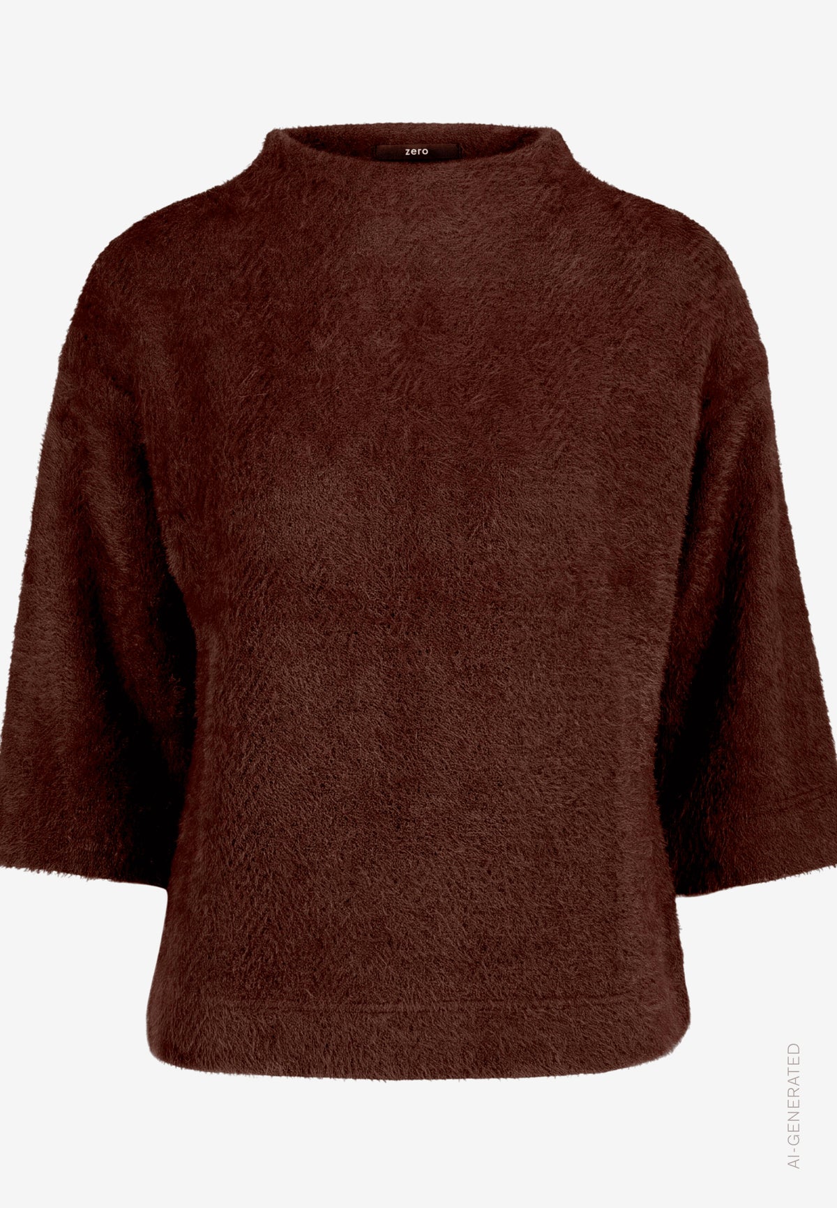 3/4 Sleeve Herringbone Knit Top