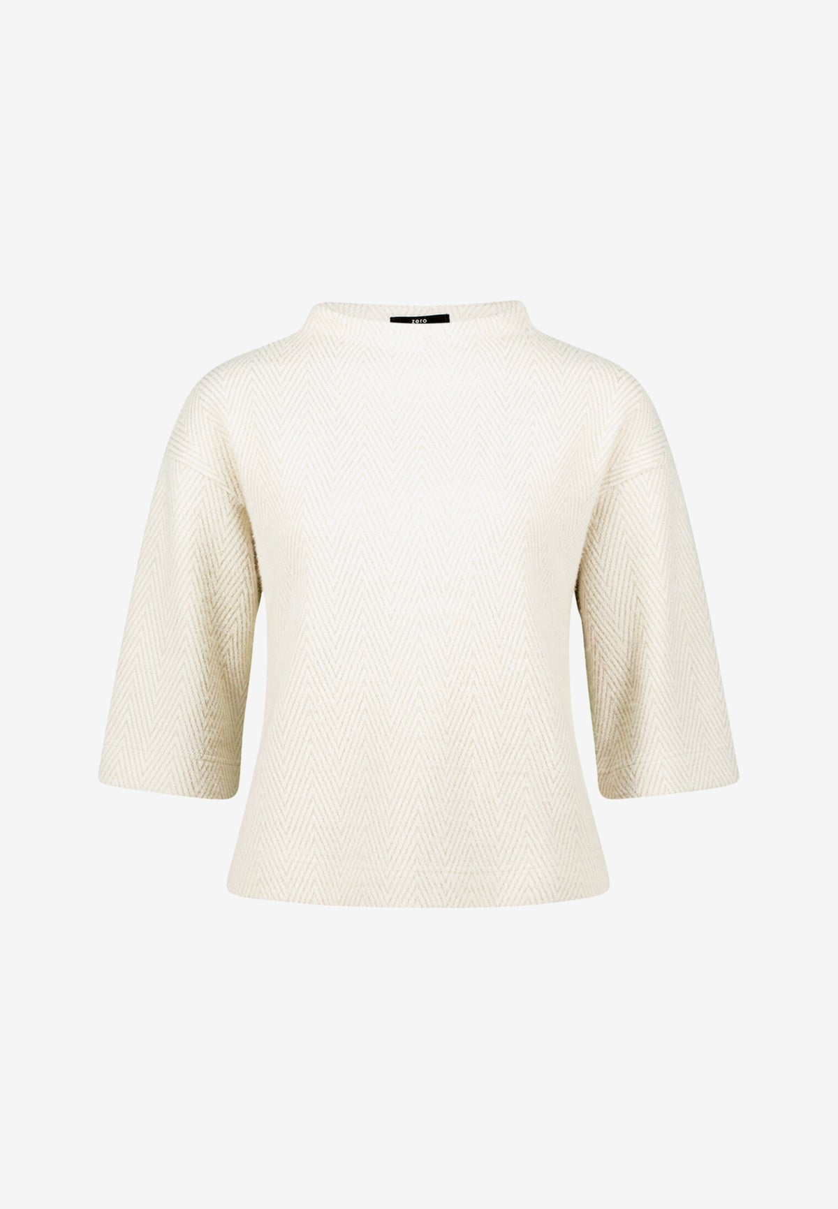 3/4 Sleeve Herringbone Knit Top