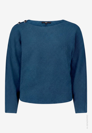 Knitted Jumper With Button Accent