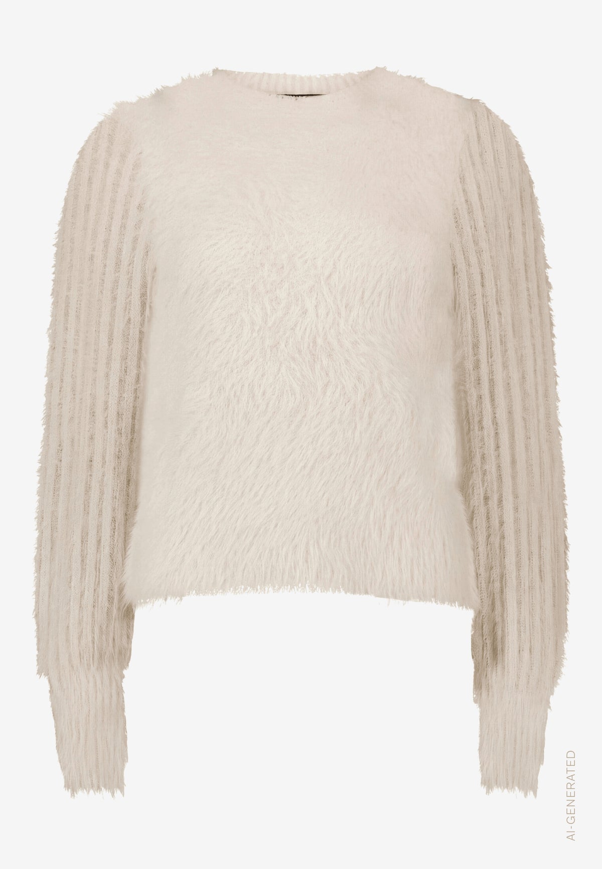 Knitted Jumper With Textured Stripes