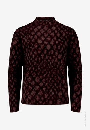 Knit Sweater With Animal Print