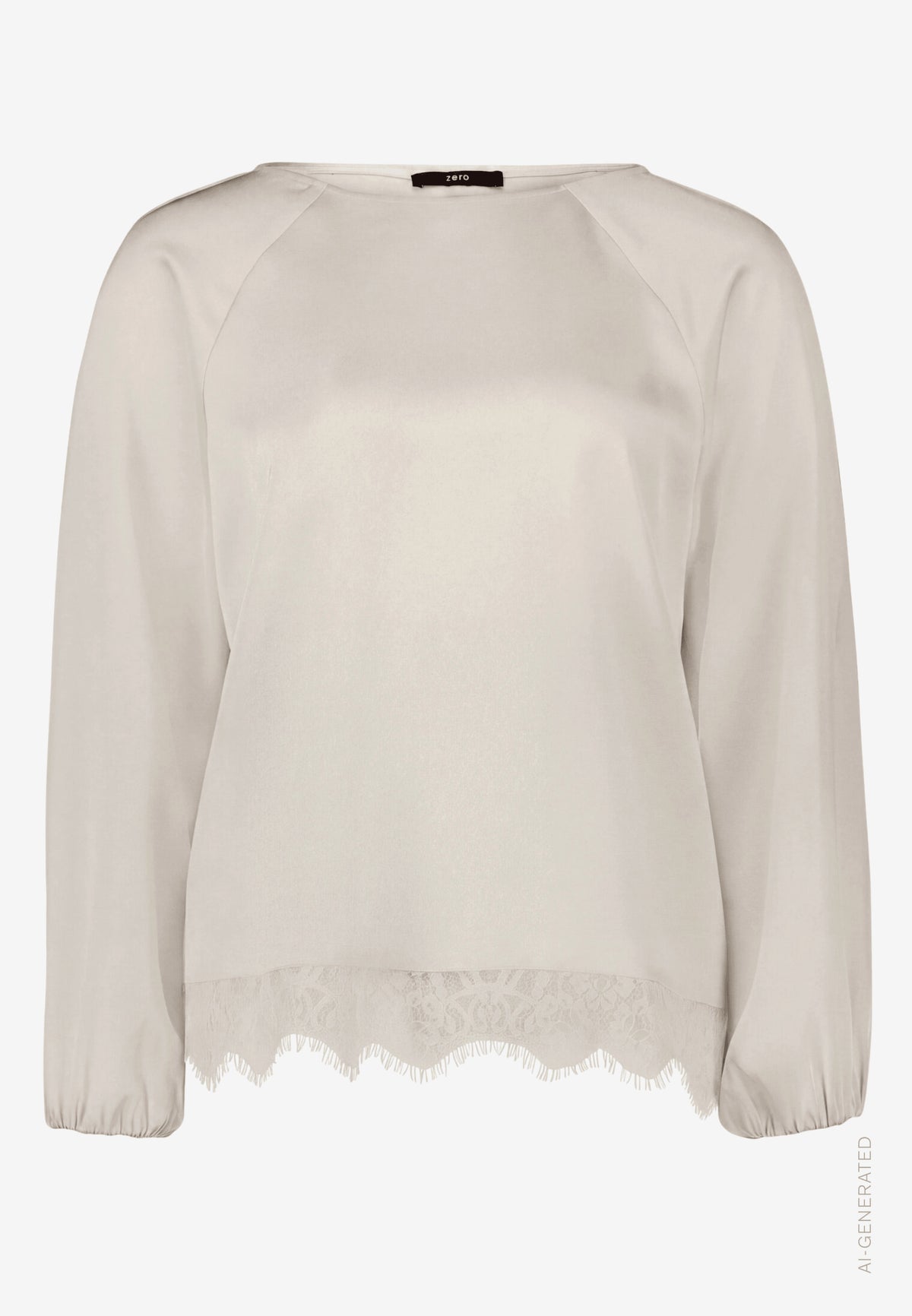Satin Blouse With Lace
