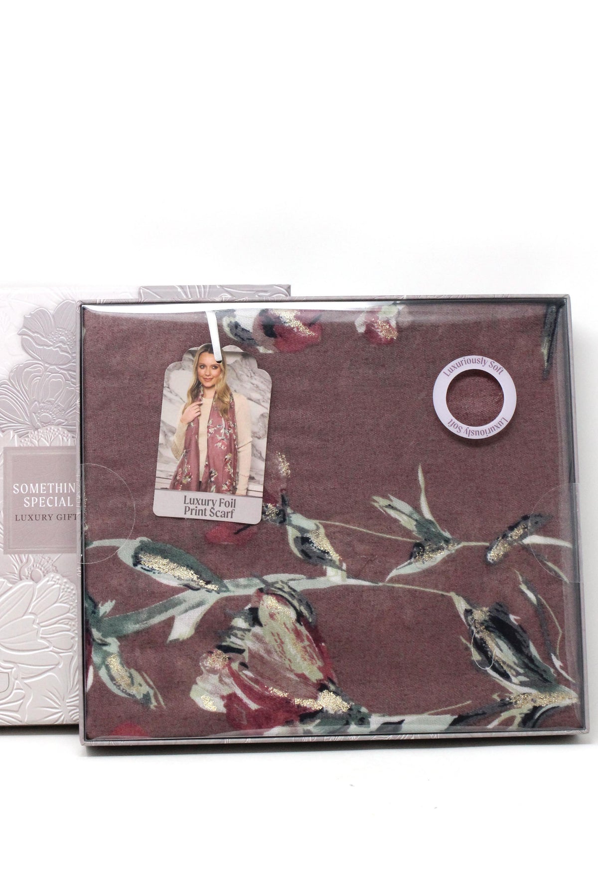 Luxury Foil Print Scarf, view 7 – Pamela Scott