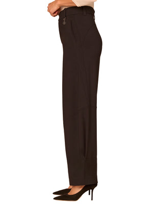Ultra Skyrise Round Up Barrel Leg Ponte Knit Pants with Waist Charm