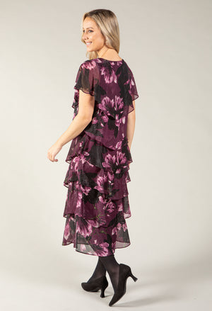 Floral Chiffon Midi Dress