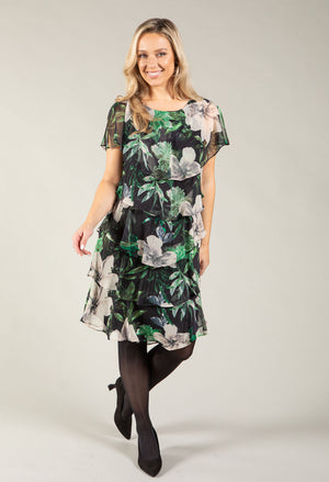 Floral Chiffon Midi Dress