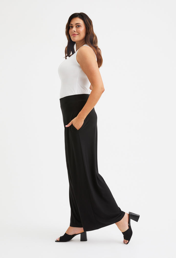 Lounge Wide Leg Curve+ Trousers, view 2 – Pamela Scott