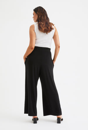 Lounge Wide Leg Curve+ Trousers, view 3 – Pamela Scott