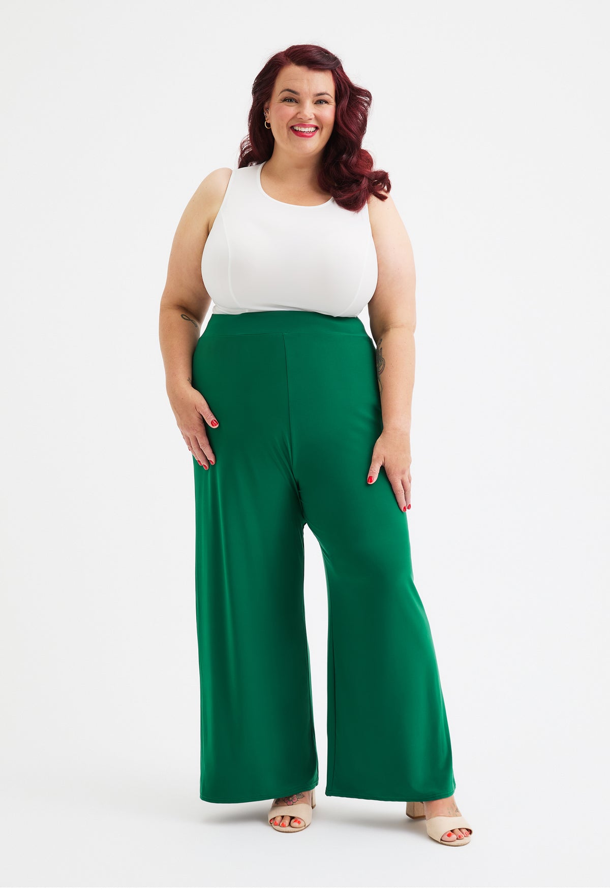 Lounge Wide Leg Curve+ Trousers – Pamela Scott