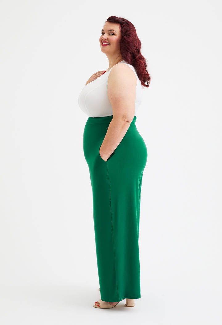 Lounge Wide Leg Curve+ Trousers, view 2 – Pamela Scott